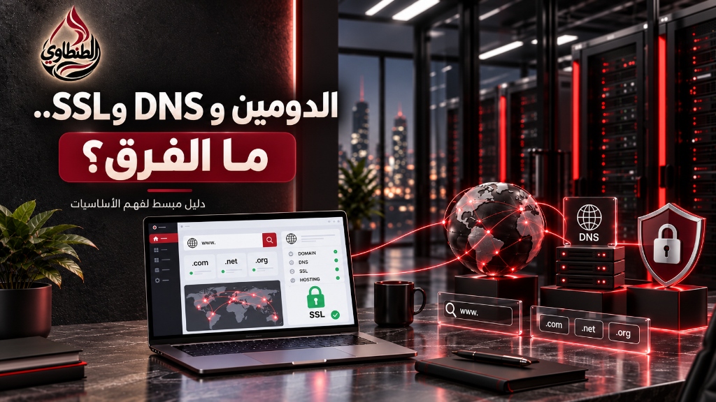 الفرق بين الدومين و DNS وشهادات الأمان SSL في استضافة الطنطاوي