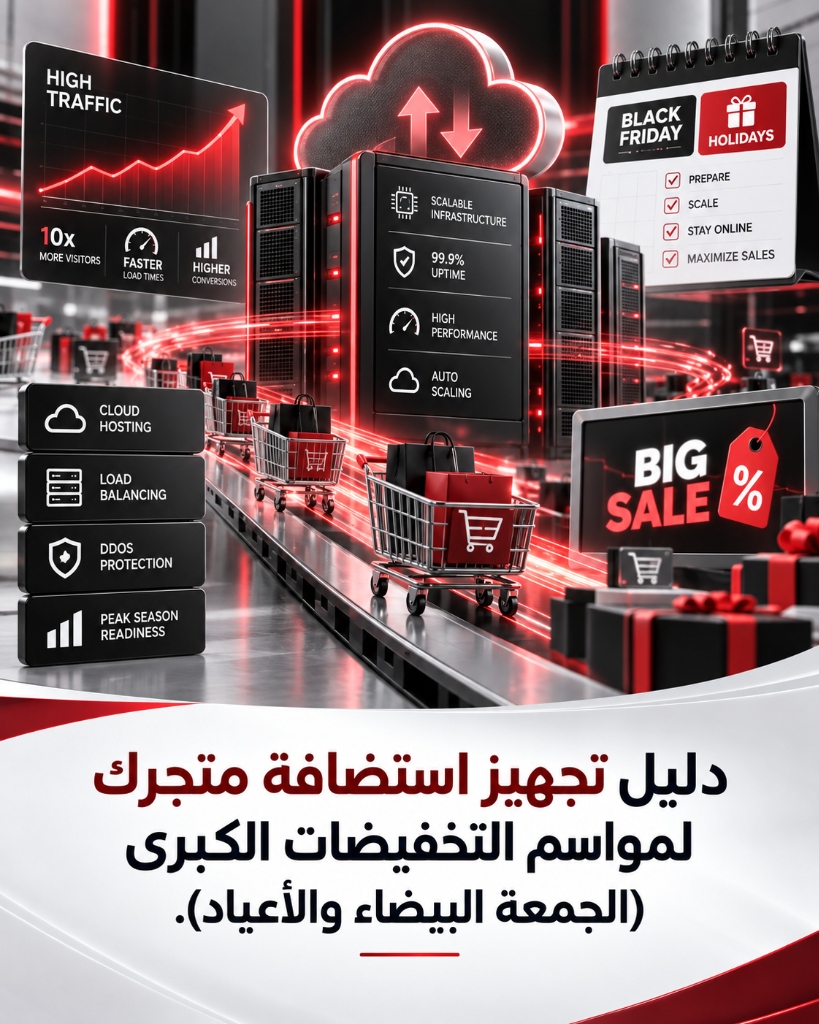 دليل تجهيز استضافة متجرك لمواسم التخفيضات الكبرى (الجمعة البيضاء والأعياد)