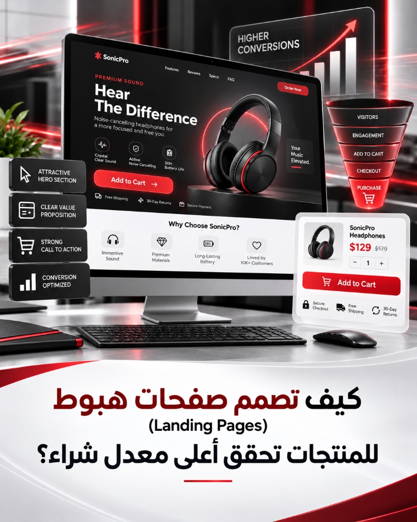 كيف تصمم صفحات هبوط (Landing Pages) للمنتجات تحقق أعلى معدل شراء؟