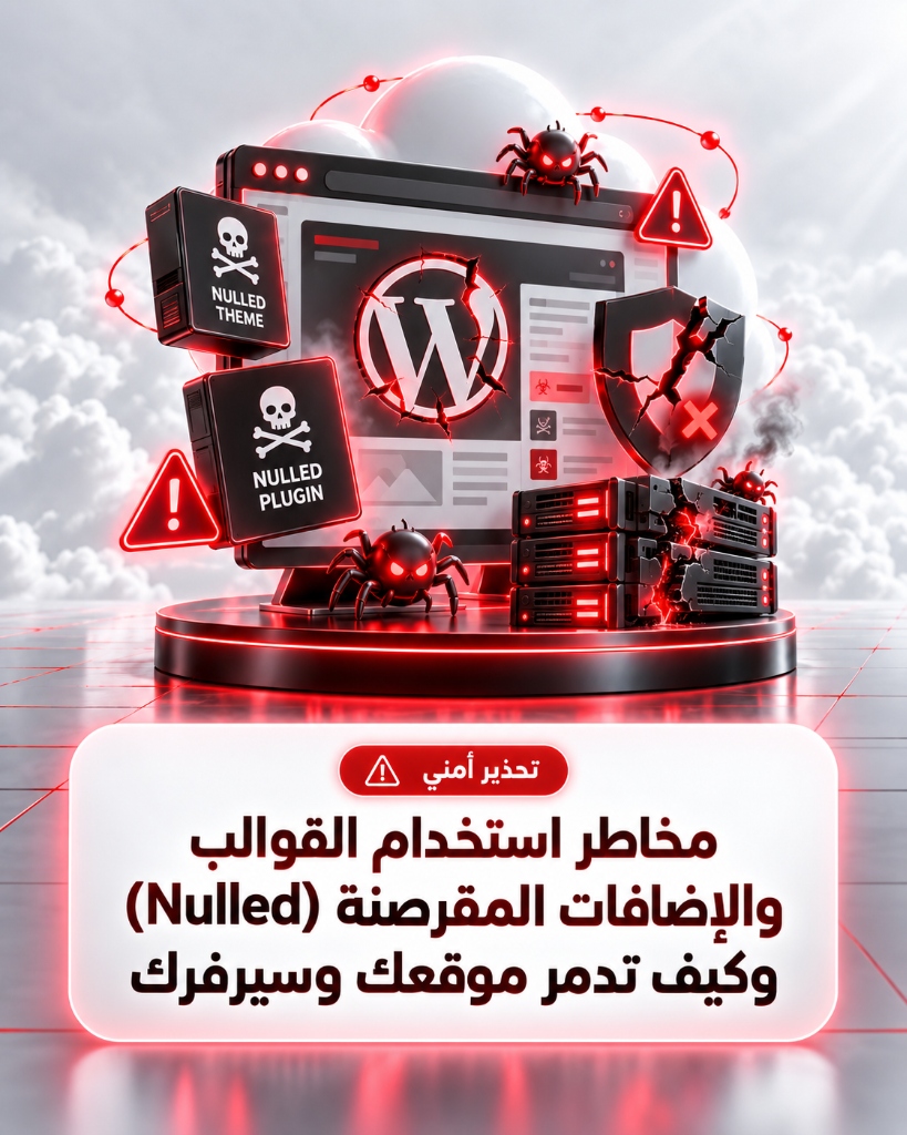 مخاطر استخدام القوالب والإضافات المقرصنة (Nulled) وكيف تدمر موقعك وسيرفرك