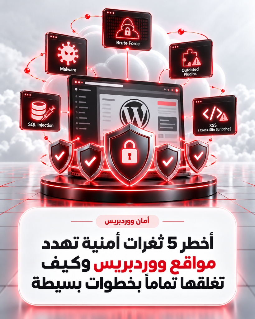 أخطر 5 ثغرات أمنية تهدد مواقع ووردبريس وكيف تغلقها تماماً بخطوات بسيطة
